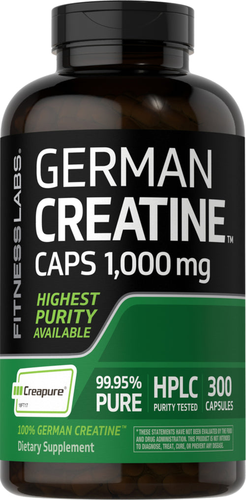 Tysk Kreatin-monohydrat (Creapure) 1000 mg 300 Kapsler     