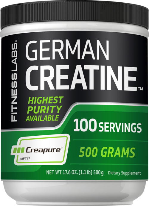 German Creatina monoidrato (Creapure) 5000 mg (per dose) 1.1 lb 500 g Bottiglia  
