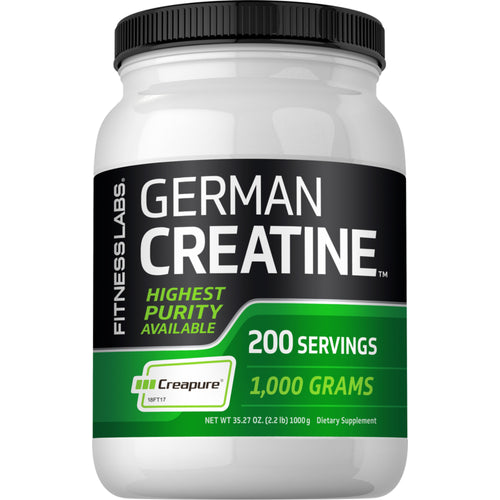 German Creatine Monohydrate (Creapure), 5000 mg (per serving), 2.2 lb (1000 g) Bottle 