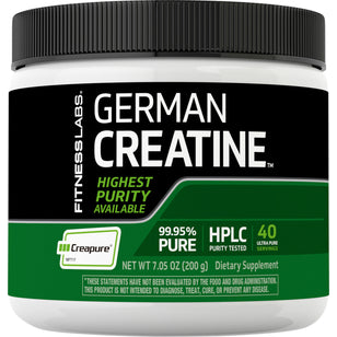 German Monohidrato de creatina (Creapure) 5000 mg (por porción) 7.05 oz 200 g Botella/Frasco  
