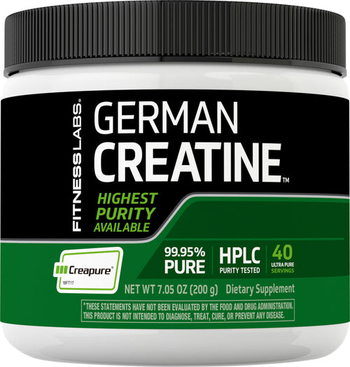 Tysk Kreatin-monohydrat (Creapure) 5000 mg (per dose) 7.05 ounce 200 g Flaske  