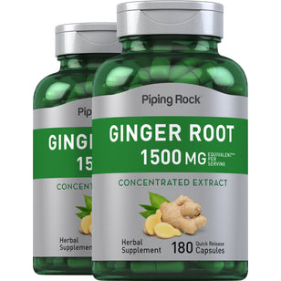 Ginger Root, 1500 mg (per serving), 180 Quick Release Capsules, 2  Bottles