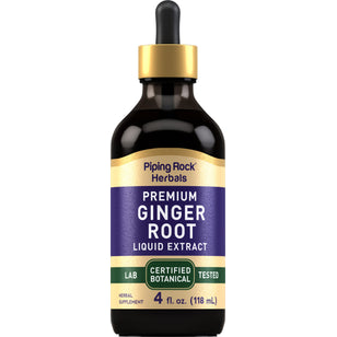 Ginger Root Liquid Extract Alcohol Free, 4 fl oz (118 mL) Dropper Bottle