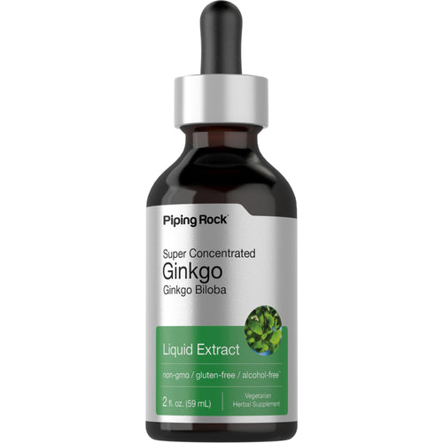 Extract lichid de frunze de ginkgo biloba fără alcool 2 fl oz 59 ml Sticlă picurătoare    