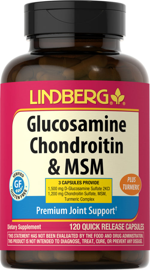 Glucosamine Chondroitin & MSM Plus Turmeric, 120 Quick Release Capsules