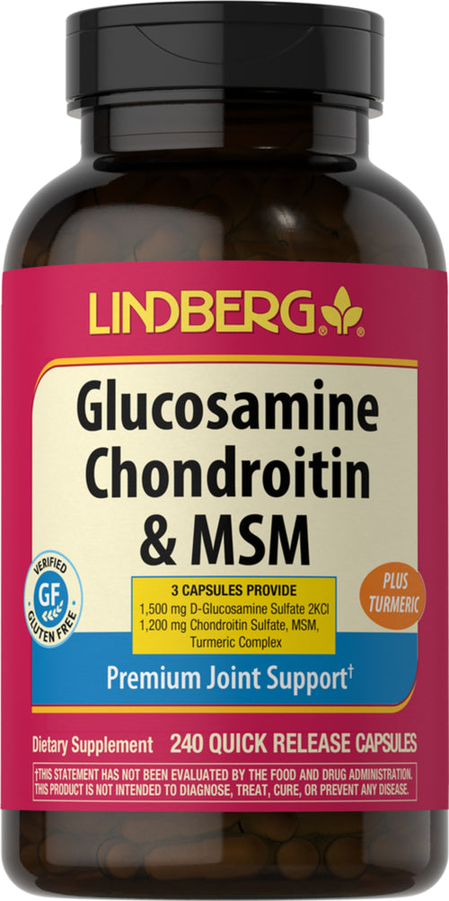 Glucosaminchondroitinsulfat 240 Kapsler for hurtig frigivelse       