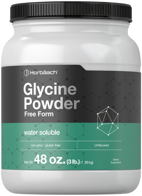 Glycine Powder, 1000 mg (per serving), 48 oz (3 lb) Bottle