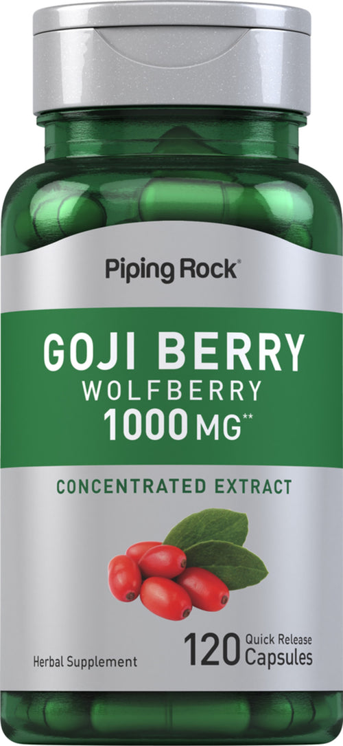 Goji bær  1000 mg 120 Kapsler for hurtig frigivelse     