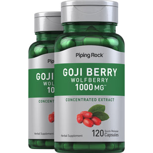 Goji Berry (Wolfberry), 1000 mg, 120 Quick Release Capsules, 2  Bottles