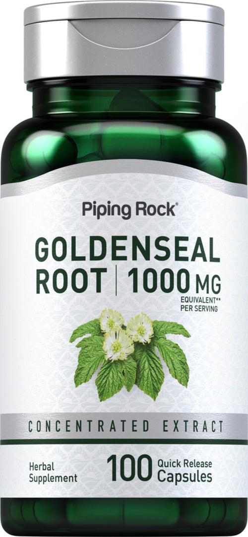 Goldenseal Root, 1000 mg (per serving), 100 Quick Release Capsules