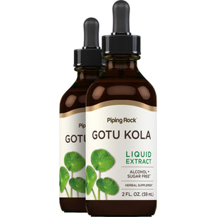 Gotu Kola Liquid Extract Alcohol Free, 2 fl oz (59 mL) Dropper Bottle, 2  Bottles