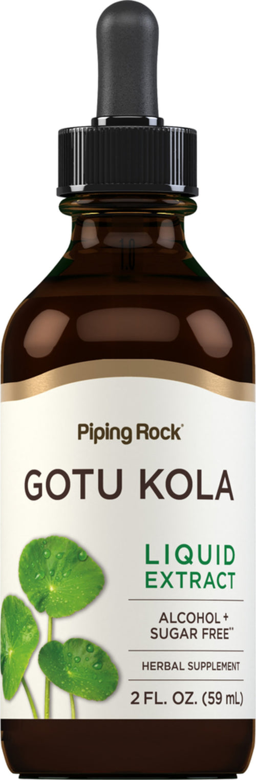 Gotu Kola kivonat (folyadék), alkoholmentes 2 fl oz 59 ml Cseppentőpalack    