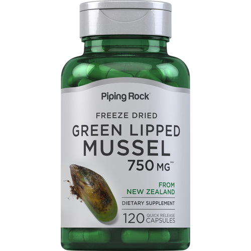 Grønnleppet musling - frysetørket fra New Zealand 750 mg 120 Hurtigvirkende kapsler     