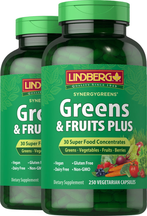 Greens & Fruits Plus Synergygreens ®, 250 Vegetarian Capsules, 2  Bottles