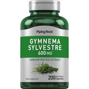 Gymnema silvestre  600 mg 200 Cápsulas de Rápida Absorção     