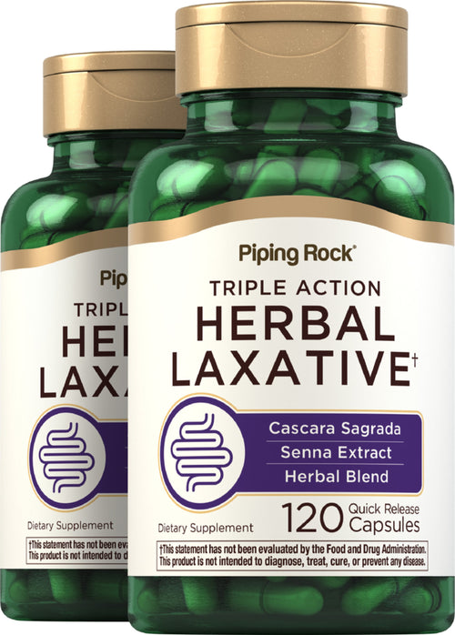 Herbal Laxative, 120 Quick Release Capsules, 2  Bottles