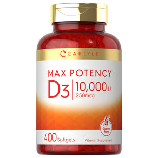 High Potency Vitamin D3, 10,000 IU, 400 Softgels