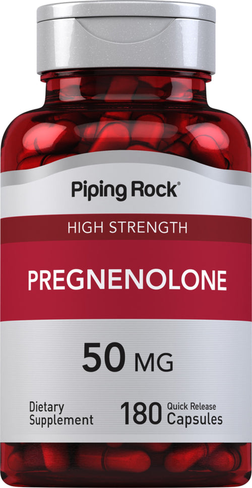 Pregnenolon med høj styrke  50 mg 180 Kapsler for hurtig frigivelse     