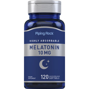 Svært absorberbar Melatonin 10 mg 120 Hurtigvirkende myke geleer     