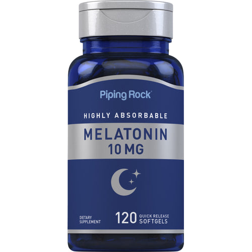 Melatonina o bardzo wysokim przyswajaniu 10 mg 120 Miękkie kapsułki żelowe o szybkim uwalnianiu     