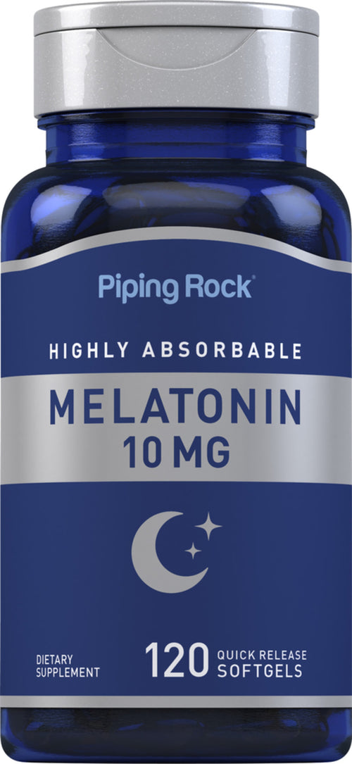 เมลาโทนินที่ดูดซึมได้สูง 10 mg 120 ซอฟต์เจลแบบปล่อยตัวยาเร็ว     