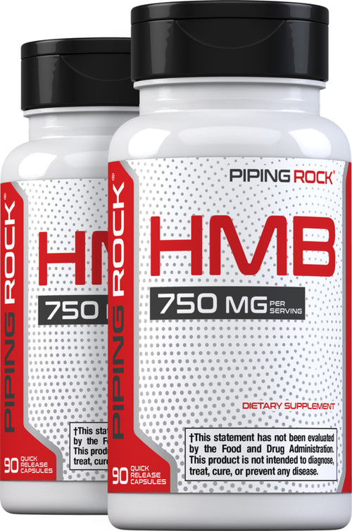 HMB, 750 mg (per serving), 90 Quick Release Capsules, 2  Bottles