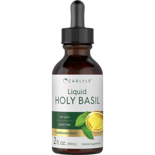 Holy Basil Liquid Extract Alcohol Free, 2 fl oz (59 mL) Dropper Bottle