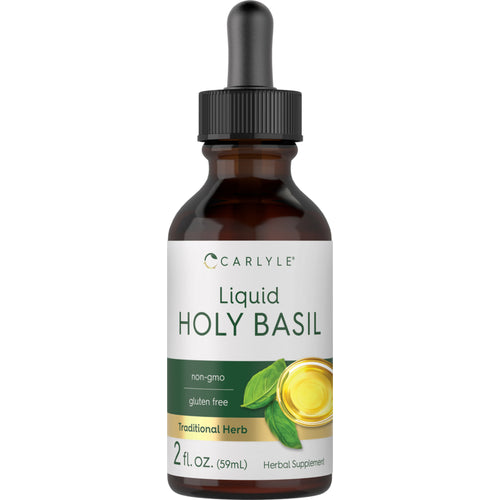 Holy Basil Liquid Extract Alcohol Free, 2 fl oz (59 mL) Dropper Bottle