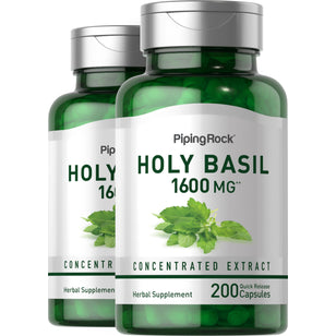 Holy Basil Tulsi, 1600 mg, 200 Quick Release Capsules, 2  Bottles