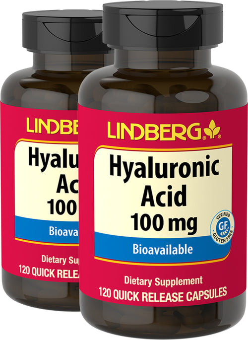 Hyaluronic Acid, 100 mg, 120 Quick Release Capsules, 2  Bottles