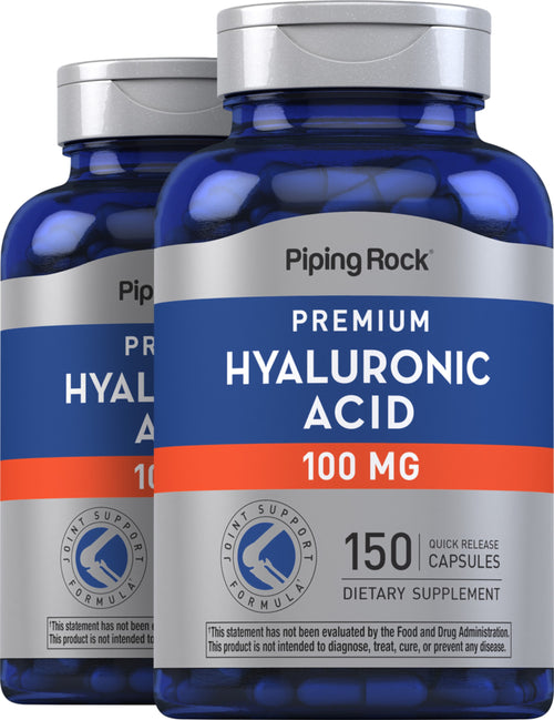 Acide Hyaluronique Articulations H,  100 mg 150 Gélules à libération rapide 2 Bouteilles