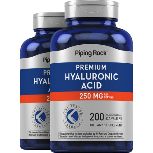 Hyaluronic Acid, 250 mg (per serving), 200 Quick Release Capsules, 2  Bottles