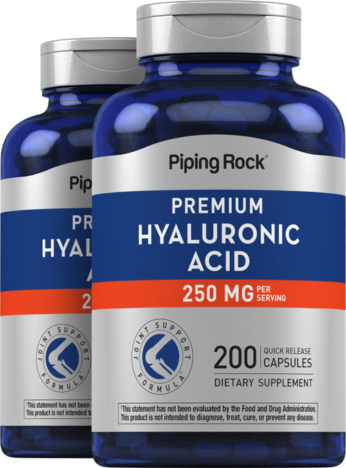 Hyaluronic Acid, 250 mg (per serving), 200 Quick Release Capsules, 2  Bottles