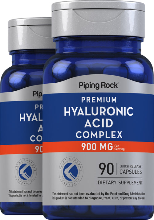 Complexe d'acide tri-hyaluronique,  900 mg 90 Gélules à libération rapide 2 Bouteilles