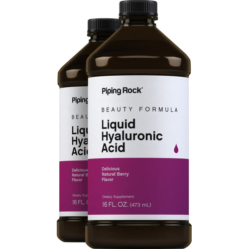 Hyaluronic Acid Liquid (Delicious Natural Berry), 16 fl oz (473 mL) Bottle, 2  Bottles