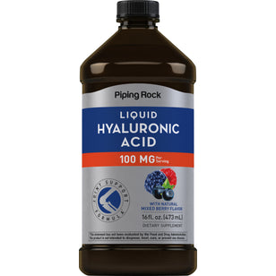 Hyaluronic Acid Liquid (Mixed Berry), 100 mg (per serving), 16 fl oz (473 mL) Bottle
