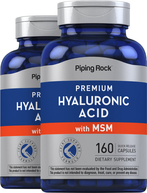 Hyaluronic Acid with MSM, 160 Quick Release Capsules, 2  Bottles