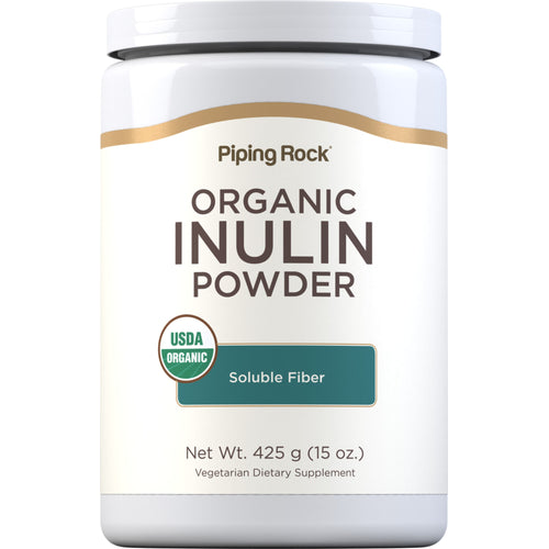 Probiotisk Inulin-FOS-pulver (Økologisk) 15 ounce 425 g Flaske    