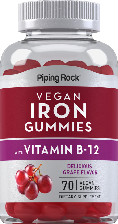 Jern + B12-gummier (lækker drue) 90 Veganske vingummier