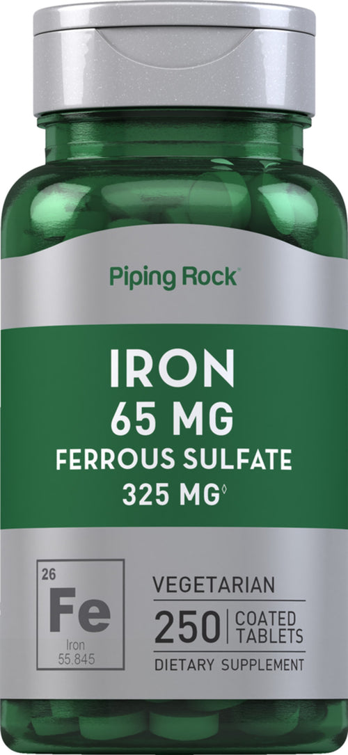 Sulfato ferroso de ferro  65 mg 250 Comprimidos revestidos     
