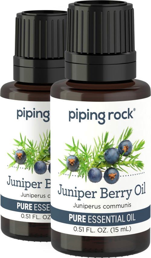 Juniper Berry Himalayan Pure Essential Oil (GC/MS Tested), 1/2 fl oz (15 mL) Dropper Bottle, 2  Dropper Bottles