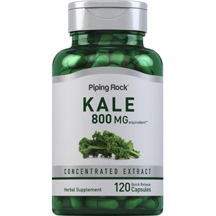 Kale, 800 mg, 120 Quick Release Capsules Bottle