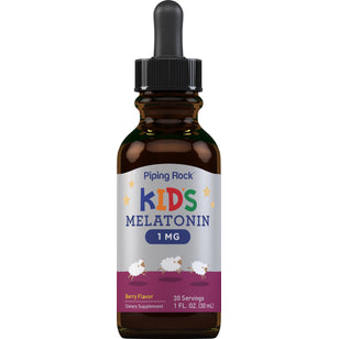 Melatonina per bambini, 1 mg, 1 fl oz (30 mL) Bottiglia
