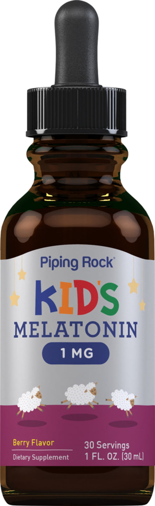 Melatonina para niños, 1 mg, 1 fl oz (30 mL) Botella/Frasco