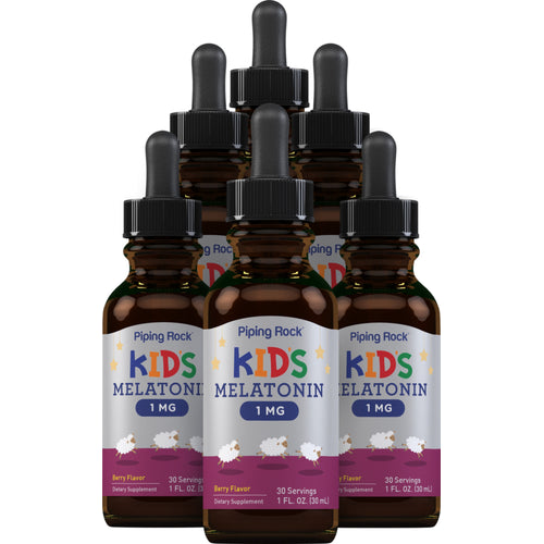 Kids Melatonin (3 Pack), 1 mg, 1 fl oz (30ml) Dropper Bottles, 2  Dropper Bottles
