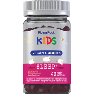 Gominolas infantiles para dormir de melatonina (Natural cherrylicious) 40 Veganska gummies       