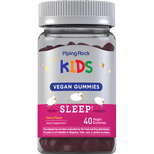 เมลาโทนินแบบเคี้ยวเพื่อช่วยการนอนหลับสำหรับเด็ก (เนเชอรัลเชอร์รี่ลิเชียส) 40 วิตามินมังสวิรัติแบบเคี้ยว       