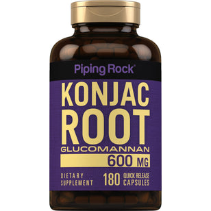 Fibre de racine de konjac Glucomannane 600 mg 120 Gélules à libération rapide     