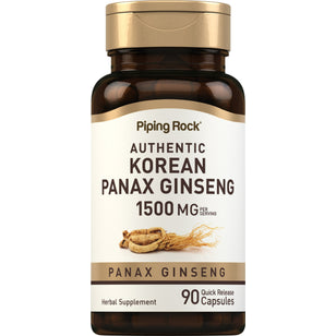 Koreanischer Ginseng (Panax-Ginseng) 1500 mg (pro Portion) 90 Kapseln mit schneller Freisetzung     