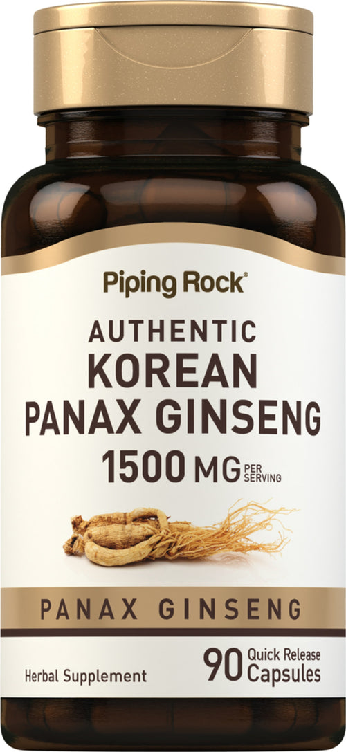 Koreansk ginseng (Panax-ginseng) 1500 mg (pr. dosering) 90 Kapsler for hurtig frigivelse     